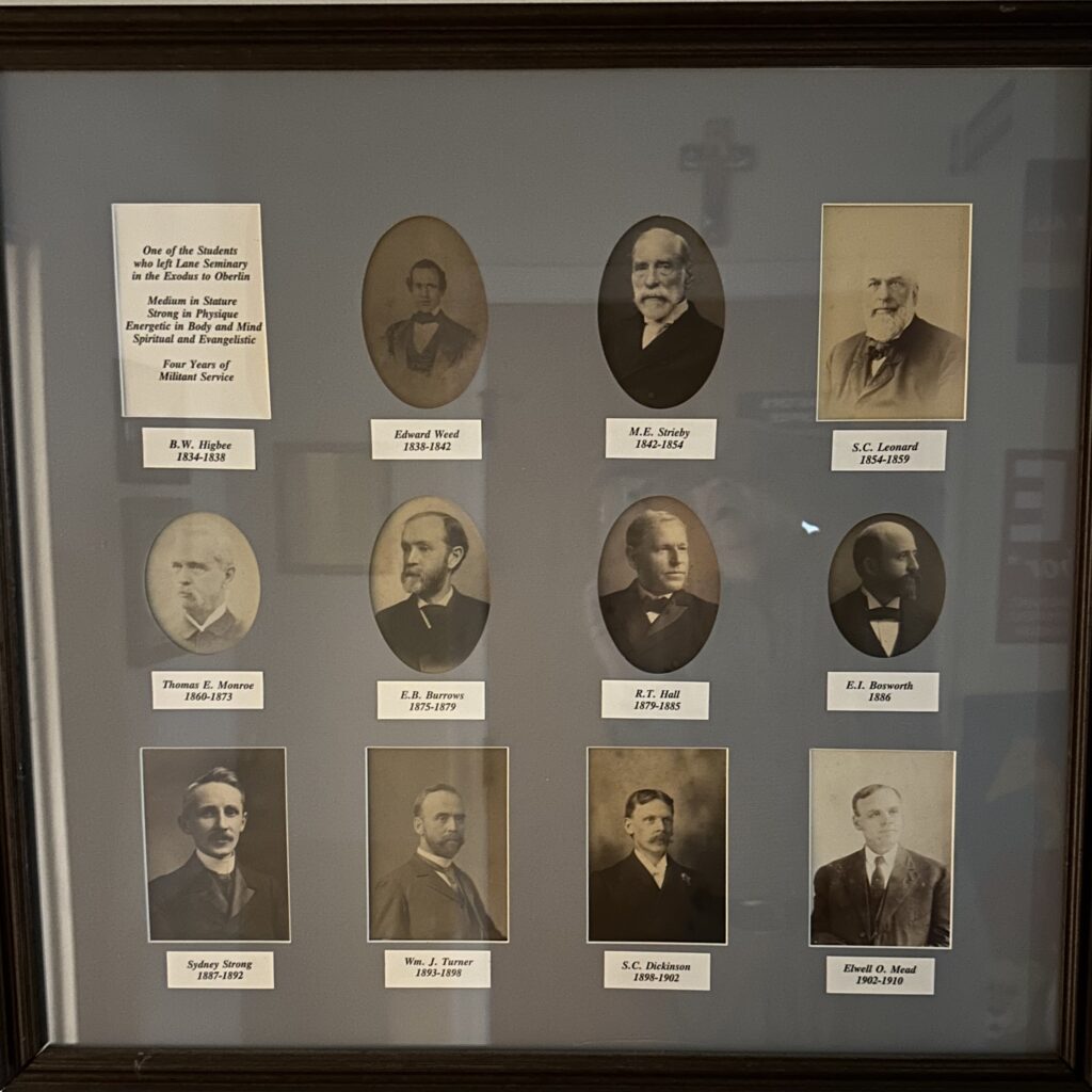 Framed collage of vintage male portraits