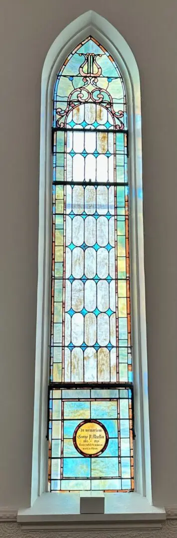 A beautiful designer glass at a church