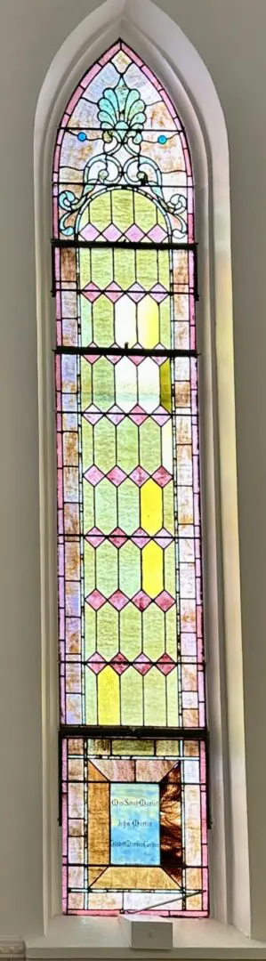 A beautiful printed glass in a church