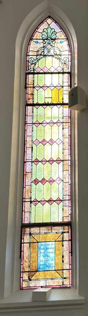 Large window of different colored glass