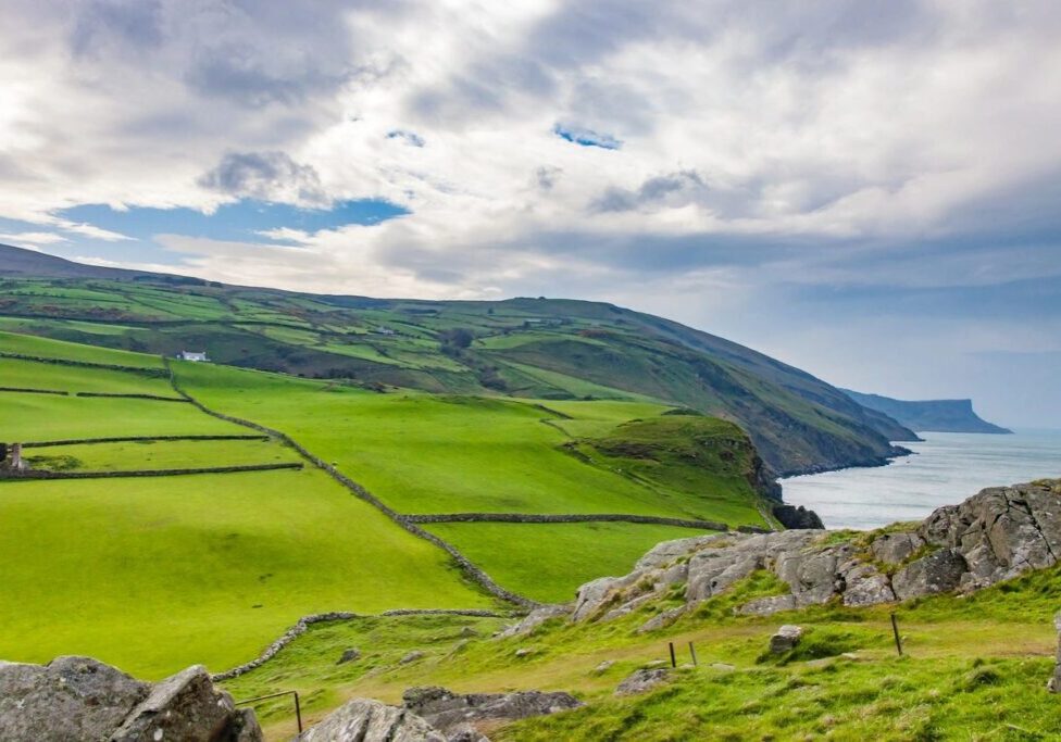 A view of the countryside from above.